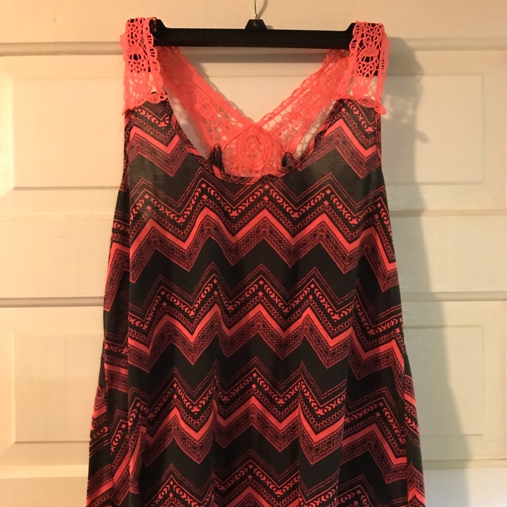 Crochet back a line tank